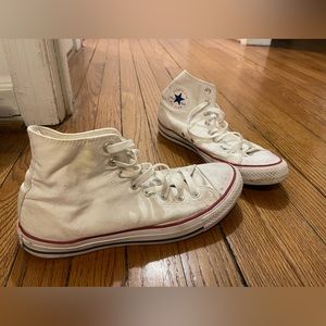 White high-top Converse